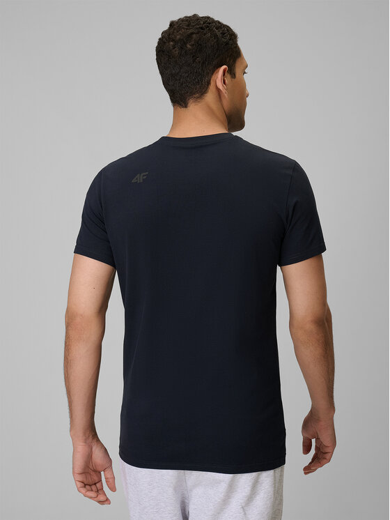 4F 4F T-Shirt NOS Granatowy Slim Fit