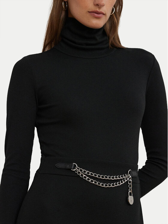 LAUREN RALPH LAUREN LAUREN RALPH LAUREN Φόρεμα υφασμάτινο 250951822001 Μαύρο Slim Fit