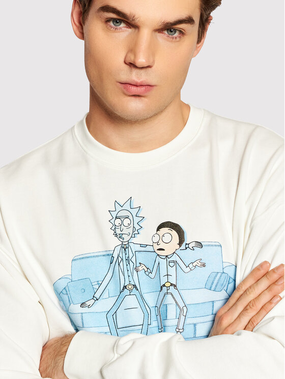 Wrangler Wrangler Felpa RICK AND MORTY W6R1HN737 112144803 Bianco Regular Fit