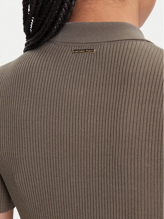 MICHAEL Michael Kors MICHAEL Michael Kors Плетена рокля MT5834F33D Бежов Regular Fit