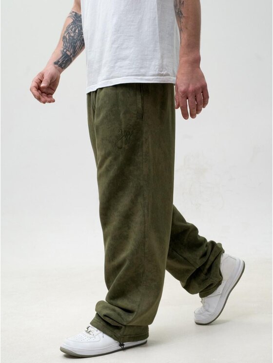 Jigga Wear Jigga Wear Spodnie dresowe 132135 Zielony Baggy Fit
