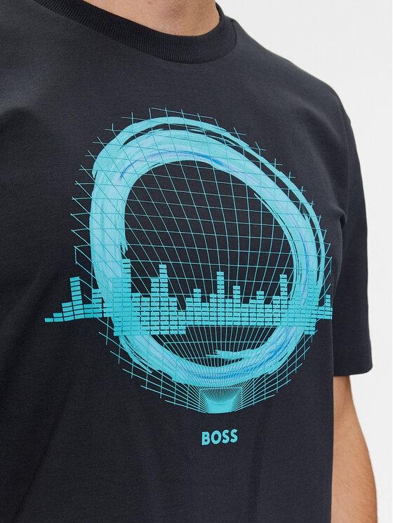 BOSS Boss Marškinėliai Tee 8 50506372 Tamsiai mėlyna Regular Fit