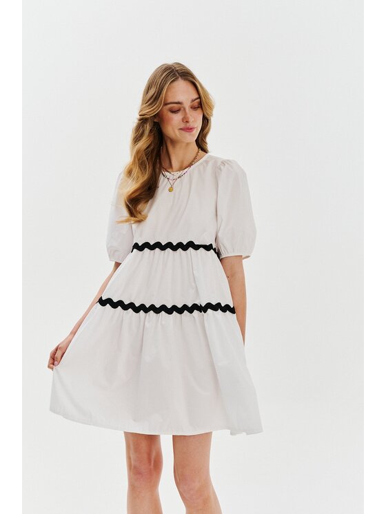 NAOKO NAOKO Každodenné šaty Dolce Bianca Biela Regular Fit