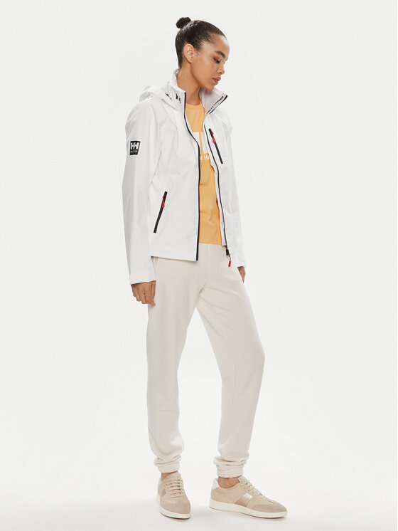 Helly Hansen Helly Hansen Kurtka żeglarska W Crew Hooded Jacket 2.0 34448 Biały Regular Fit