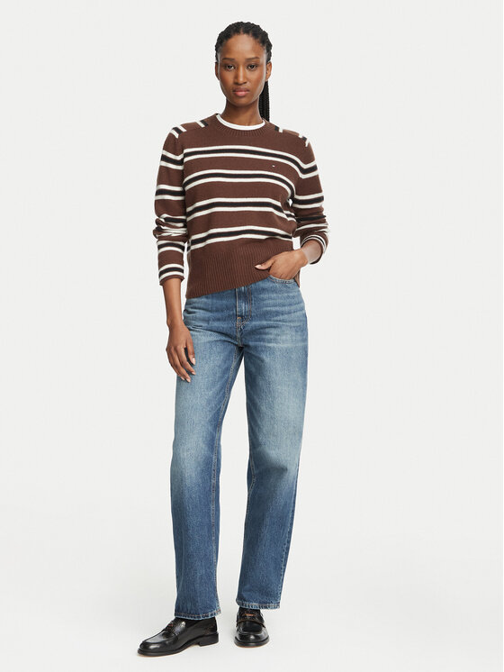 Tommy Hilfiger Tommy Hilfiger Pullover WW0WW51432 Dunkelbraun Regular Fit
