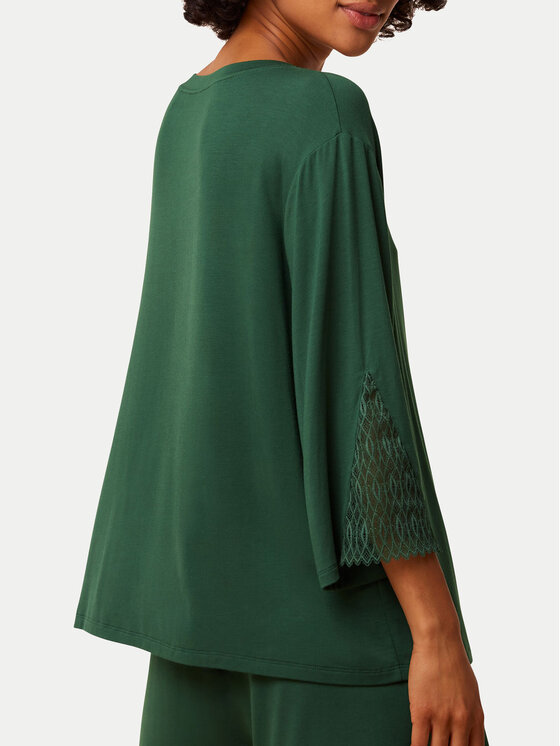 Triumph Triumph Koszulka piżamowa Aura Spotlight 10221371 Zielony Relaxed Fit