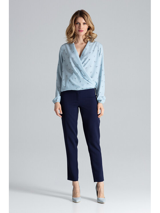 FIGL FIGL Blúzka M371 Modrá Regular Fit