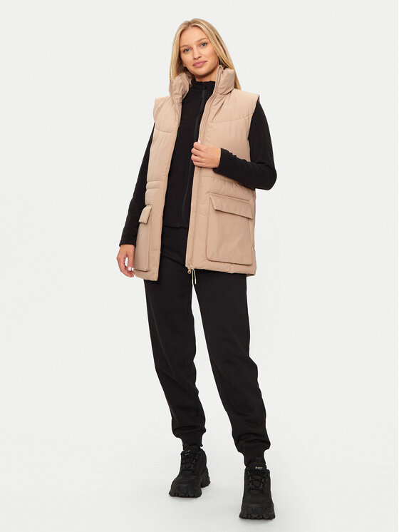 4F 4F Αμάνικο Μπουφάν 4FWAW24TVJAF135 Μπεζ Loose Fit