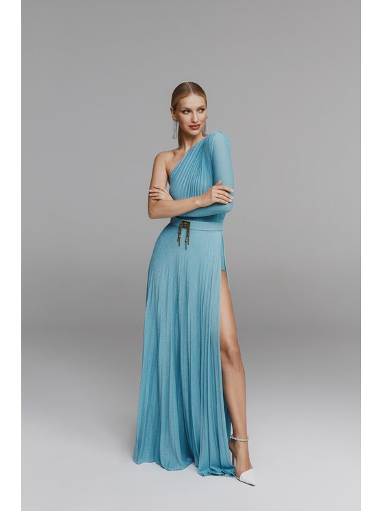 Elisabetta Franchi Elisabetta Franchi Sukienka wieczorowa AB-443-32E2-V560 Niebieski Regular Fit