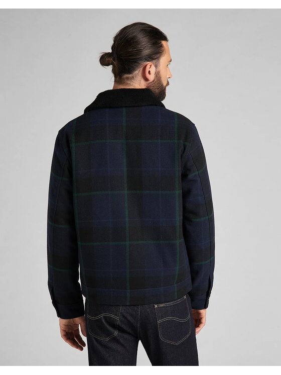 Lee Lee Kurtka przejściowa WOOL JACKET Niebieski Regular Fit