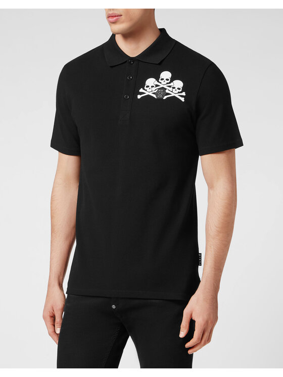 PHILIPP PLEIN PHILIPP PLEIN Polokošeľa 245 Čierna Slim Fit