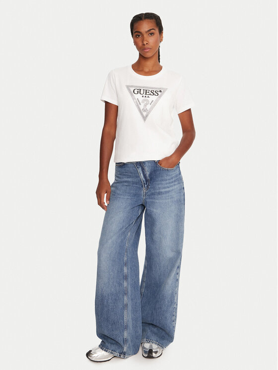 Guess Guess Футболка W5BI18 I3Z14 Білий Regular Fit