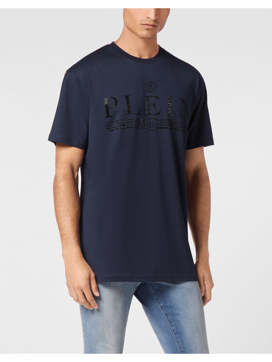 PHILIPP PLEIN PHILIPP PLEIN T-Shirt 14923 Błękitny Regular Fit