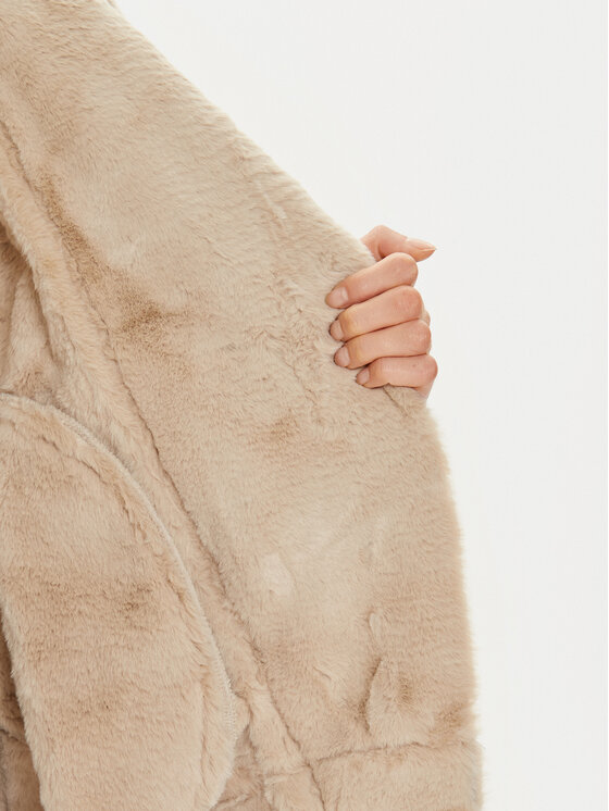 Brave Soul Brave Soul Cappotto in shearling LJK-BLACKOUTSTON Beige Regular Fit