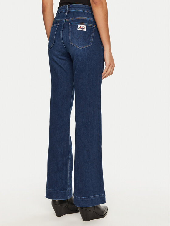 Wrangler Wrangler Džinsai 112351028 Tamsiai mėlyna Flare Fit