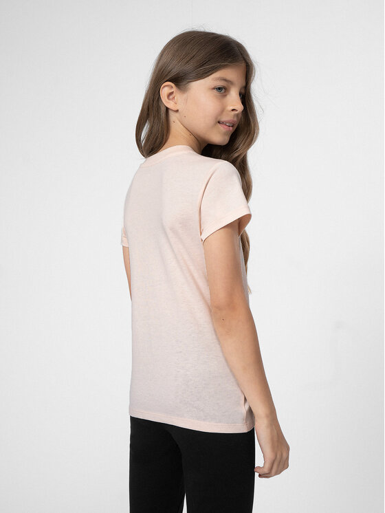 4F 4F T-krekls 4FJSS23TTSHF280 Bēšs Regular Fit