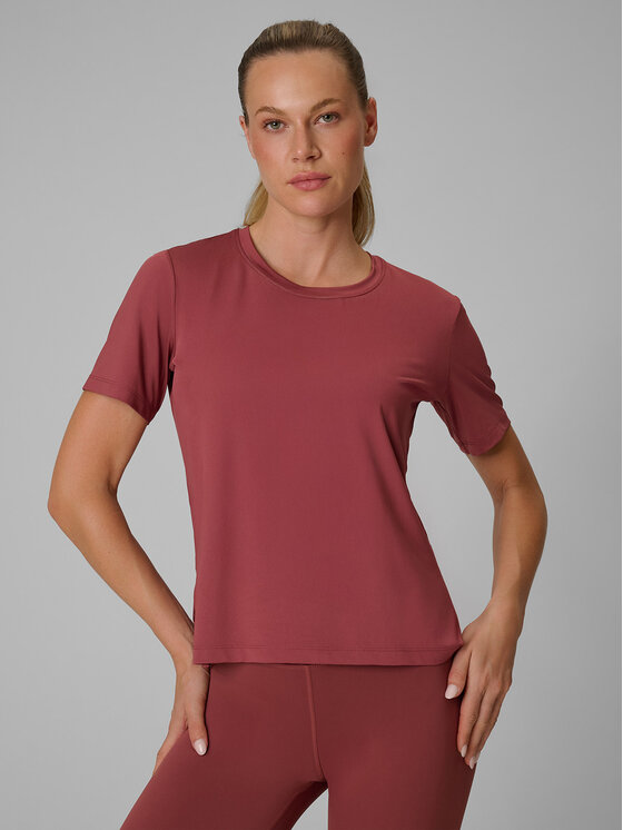 4F 4F Koszulka techniczna BASIC+ Brązowy jasny Loose Fit