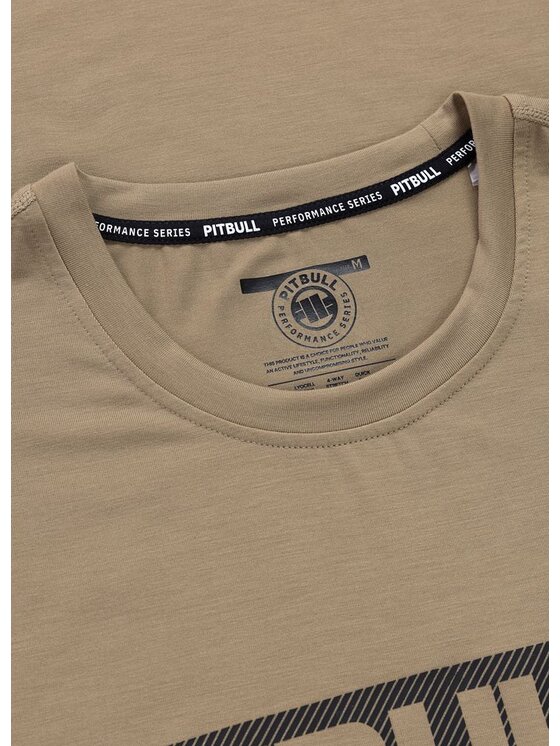 PITBULL PITBULL Koszulka techniczna Casual Sport HILLTOP Brązowy Regular Fit