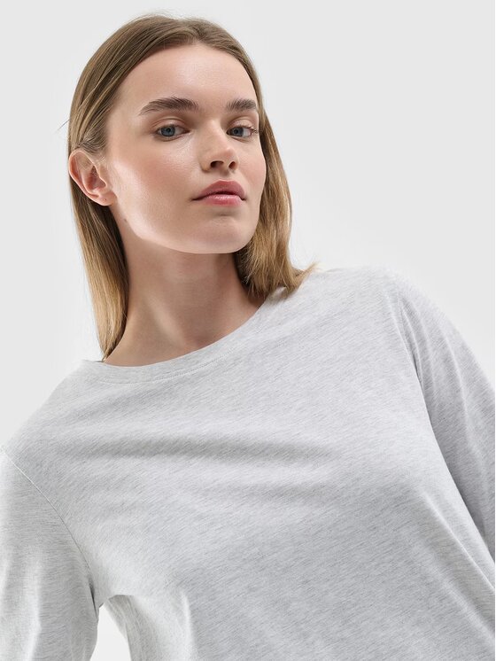 4F 4F Longsleeve 4FWMM00TLONF431-27M Grigio Oversize