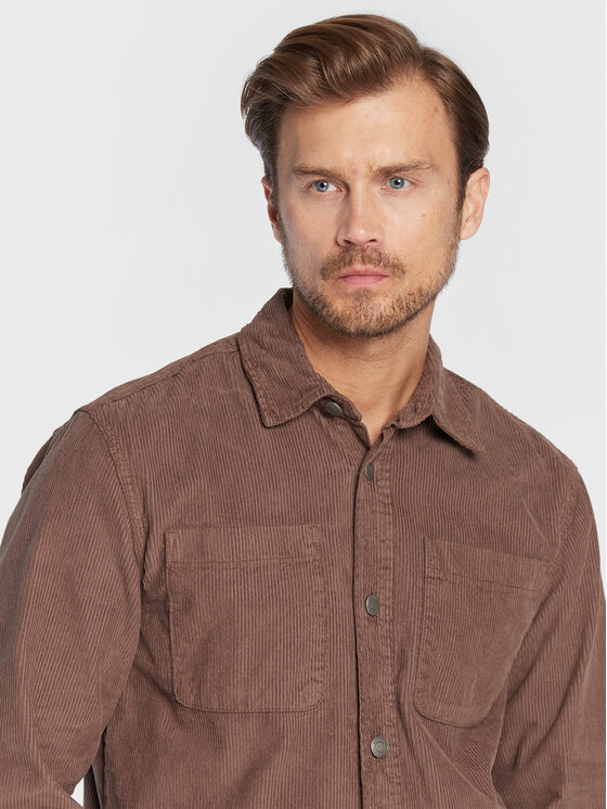 Camicia Moses 214090 Marrone Regular Fit