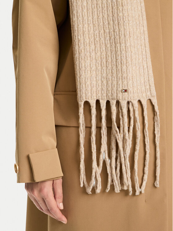 Tommy Hilfiger Tommy Hilfiger Šallīte Cable Enamel AW0AW17793 Bēšs