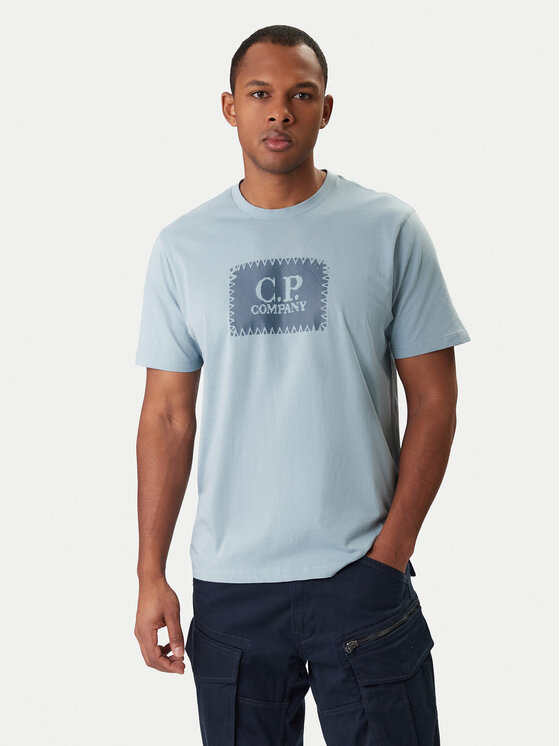 C.P. Company C.P. Company T-Shirt 20CMTS723A005100W Modrá Regular Fit
