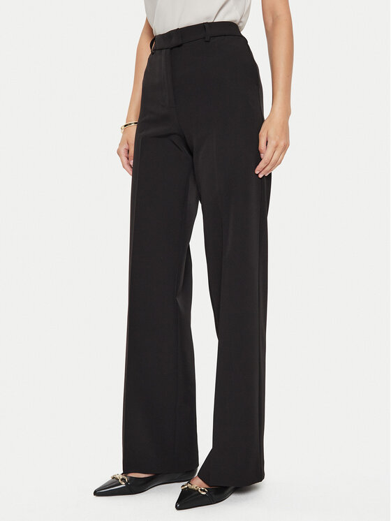Kontatto Kontatto Pantaloni din material MA2001C Negru Regular Fit