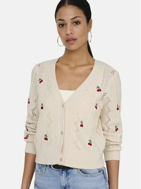 ONLY ONLY Kardigan Birtie 15363087 Béžová Regular Fit
