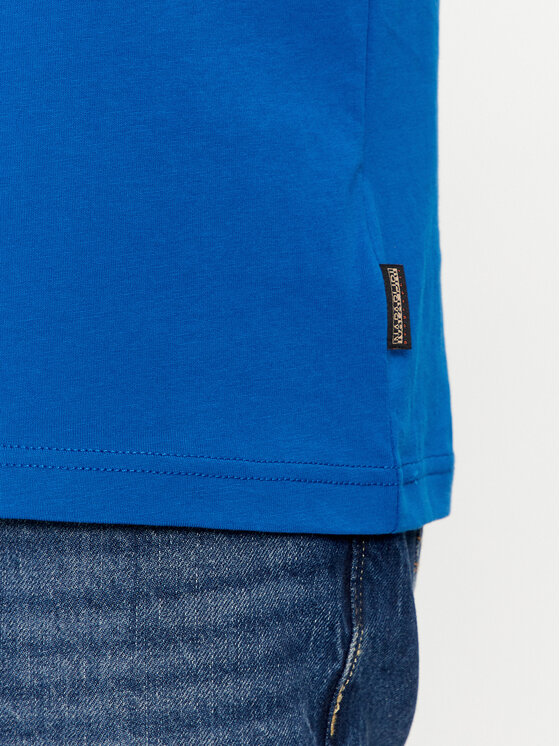 Napapijri Napapijri T-Shirt Iaato NP0A4HFZ Modrá Regular Fit