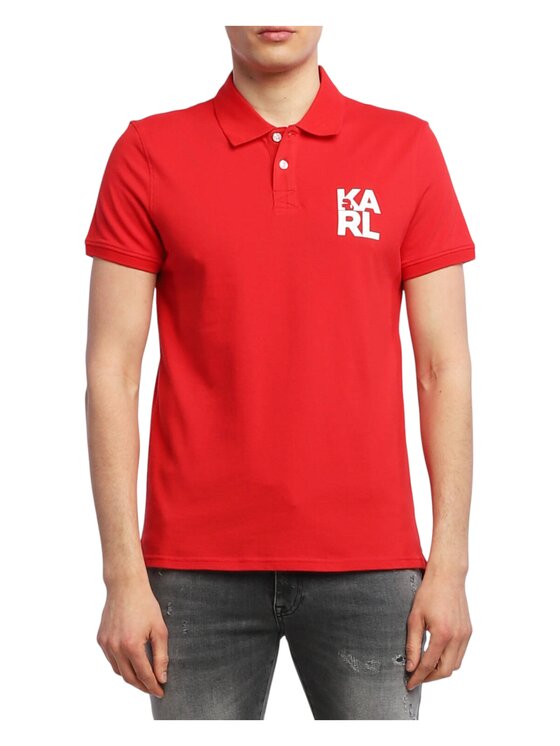 KARL LAGERFELD KARL LAGERFELD T-shirt kl22mpl01-rosso Rosso Regular Fit