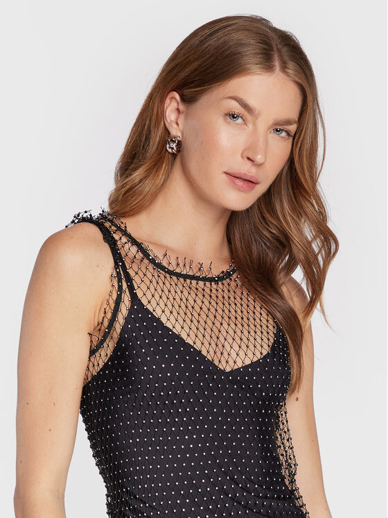 Patrizia Pepe Patrizia Pepe Koktejlové šaty 2A2480/A183-K103 Čierna Slim Fit
