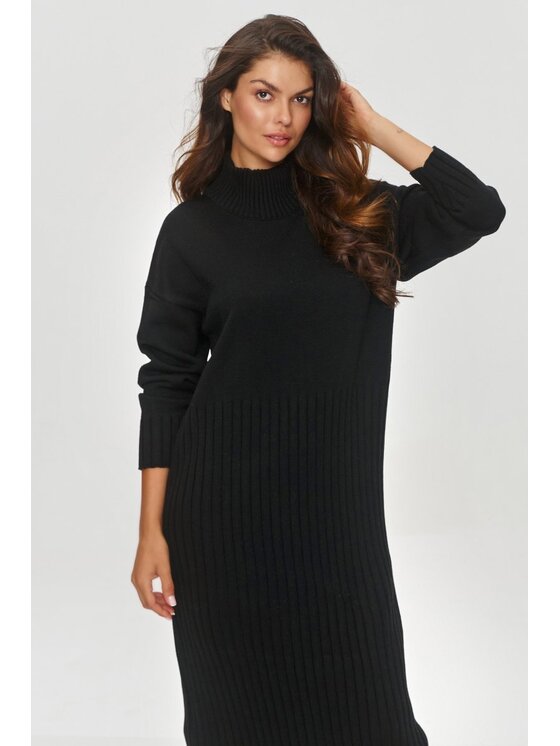 Makadamia Makadamia Sweter S154 Czarny Loose Fit