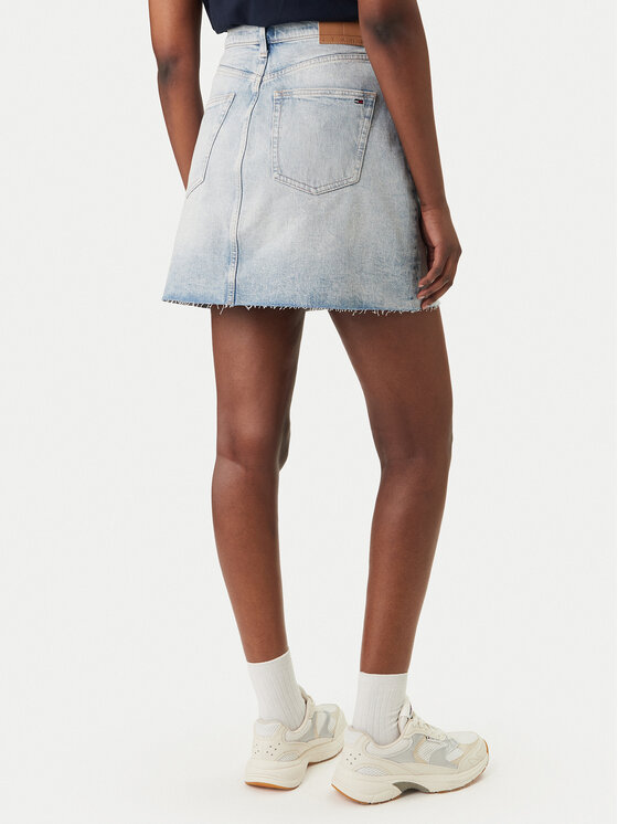 Tommy Jeans Tommy Jeans Džínová sukně DW0DW22716 Světle modrá Mom Fit