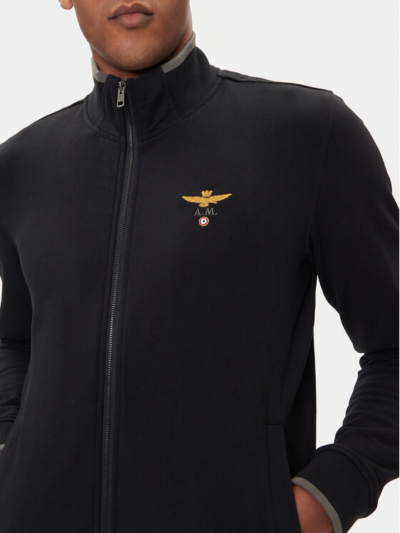 Aeronautica Militare Aeronautica Militare Bluză 252FE1956UF00459 Negru Regular Fit