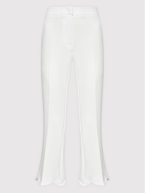 Babylon Babylon Bavlnené nohavice P_MF0602 Biela Regular Fit