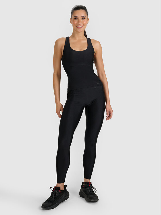 4F 4F Top TRAINING Čierna Slim Fit