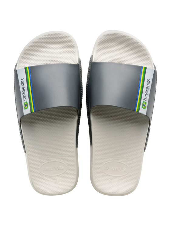 Klapki, rozmiar 37/38, Białe, HAVAIANAS Ciabatta Unisex adulto Hav. Slide Brasil 4147319.0001 Bianco
