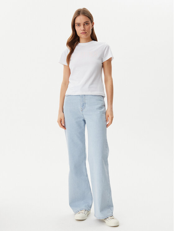 Guess Guess Marškinėliai V5GI15 J1314 Balta Slim Fit