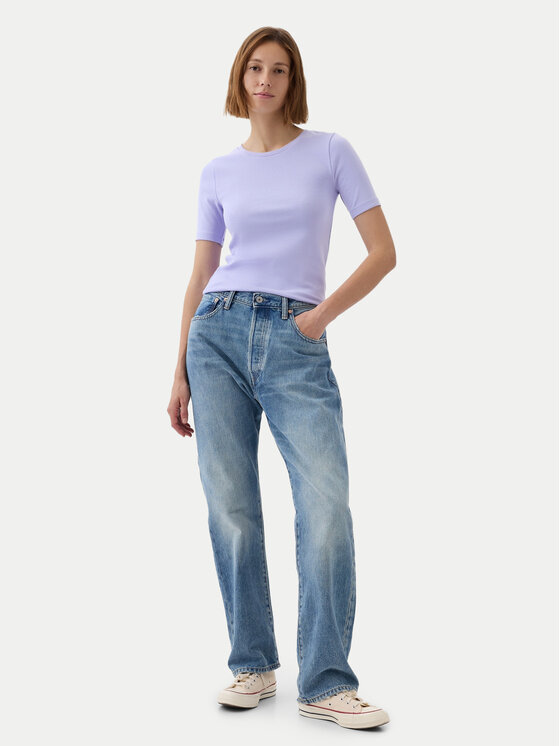 Gap Gap Тишърт 540635-11 Виолетов Slim Fit