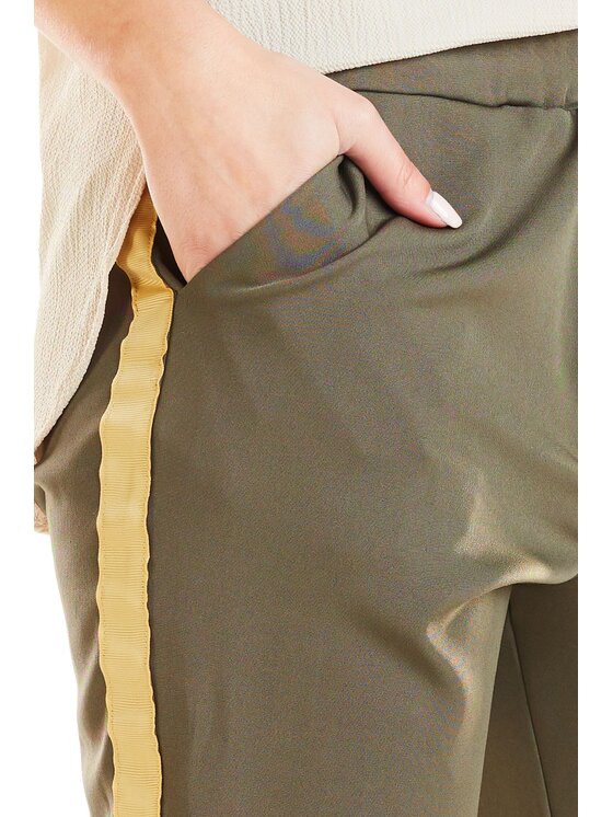 Awama Awama Spodnie damskie A270 Khaki Basic Fit