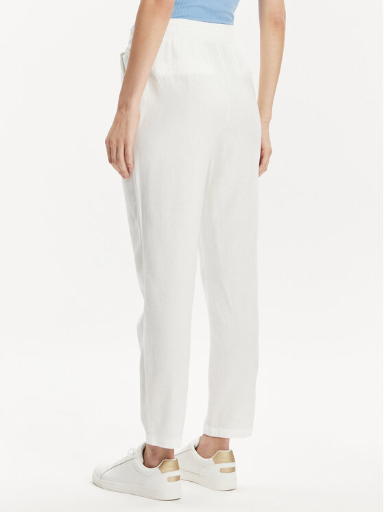 Vero Moda Vero Moda Pantaloni din material Jesmilo 10279691 Alb Regular Fit
