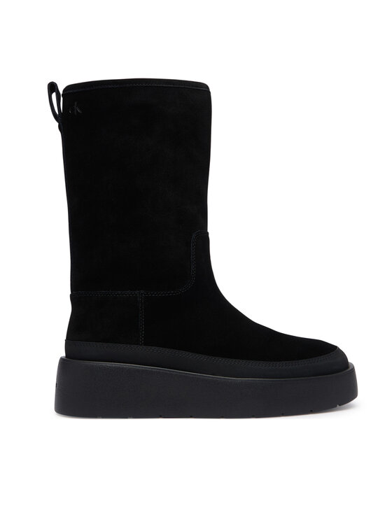 Calvin Klein Calvin Klein Stivali da neve Flatform Mid Boot Suede Wl HW0HW03181 Nero