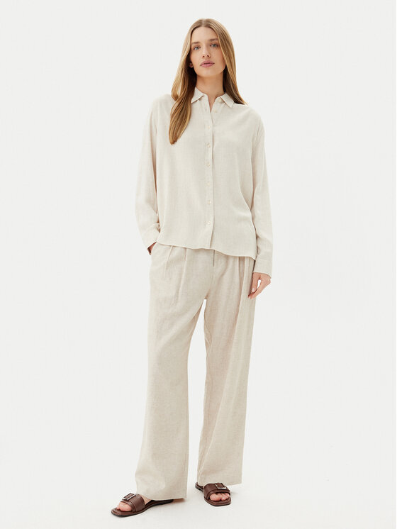 ONLY ONLY Koszula Siesta 15347208 Beżowy Oversize