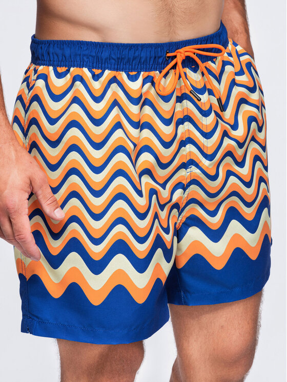 Ombre Ombre Szorty kąpielowe OM-SRSS-0221 Pomarańczowy Regular Fit