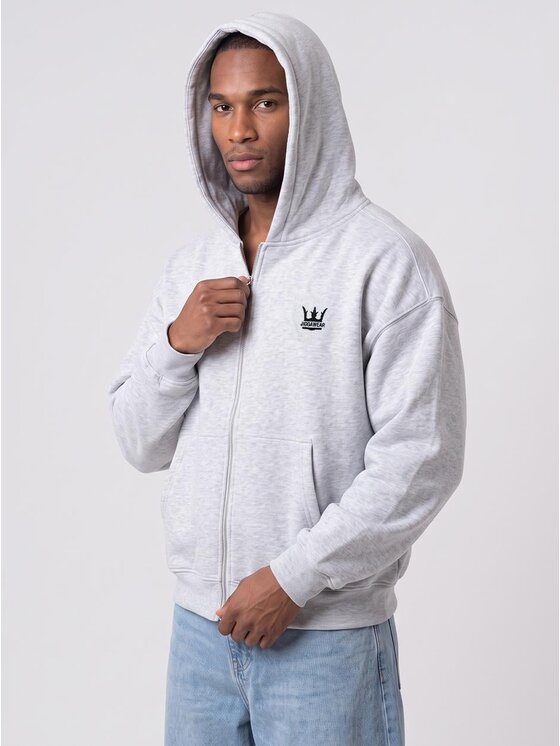 Jigga Wear Jigga Wear Bluza Szeroka luźna 132520 Szary Regular Fit