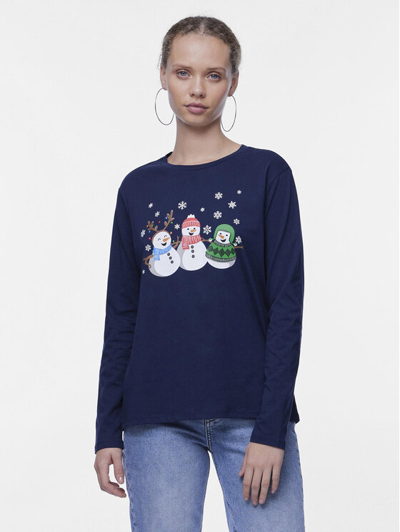 Pieces Pieces Μπλουζάκι 17136563 Σκούρο μπλε Regular Fit