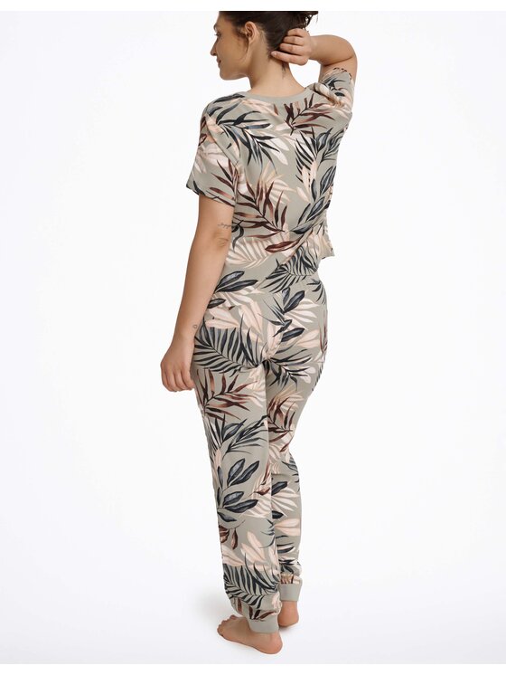Esotiq Esotiq Piżama 40601-97X Zielony Jogger Fit