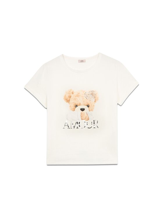 Oltre Oltre T-shirt G428J004241N011 Bianco Regular Fit