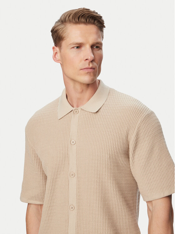 Jack & Jones Jack & Jones Košile Montauk 12293584 Světle béžová Relaxed Fit