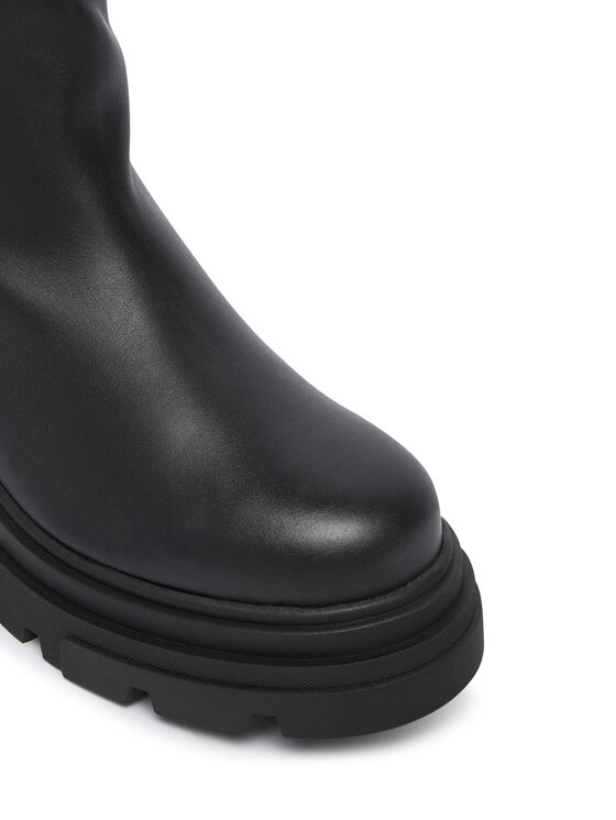 Tommy Hilfiger Tommy Hilfiger Stiefeletten Leather Chunky Th Buckled Boot FW0FW09549 Schwarz